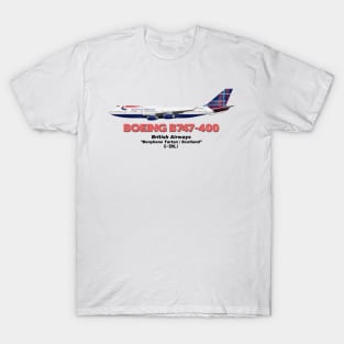 Boeing B747-400 - British Airways "Benyhone Tartan / Scotland" T-Shirt